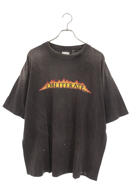 SAINT MICHAEL 25SS Distressed T-Shirt Black Size XL