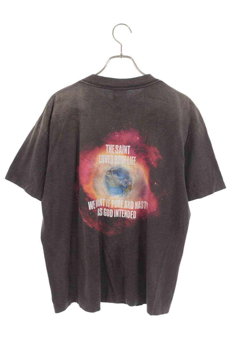 SAINT MICHAEL 25SS Distressed T-Shirt Black Size XL
