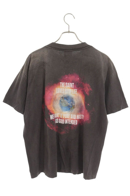 SAINT MICHAEL 25SS Distressed T-Shirt Black Size XL