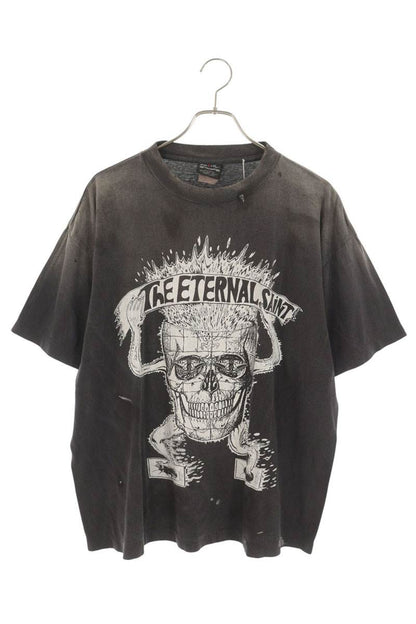 SAINT MICHAEL 25AW Distressed The T-Shirt Black Size M