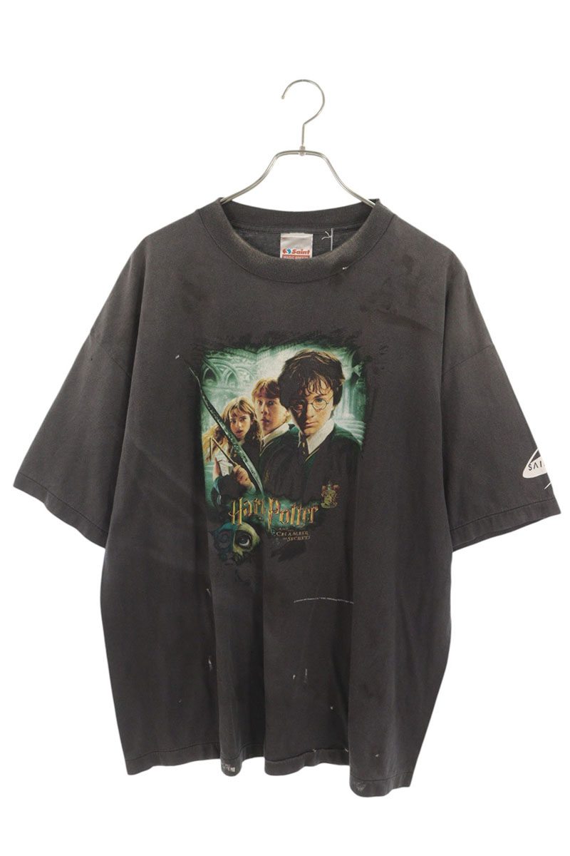SAINT MICHAEL 25AW Distressed Chamber T-Shirt Black Size XL