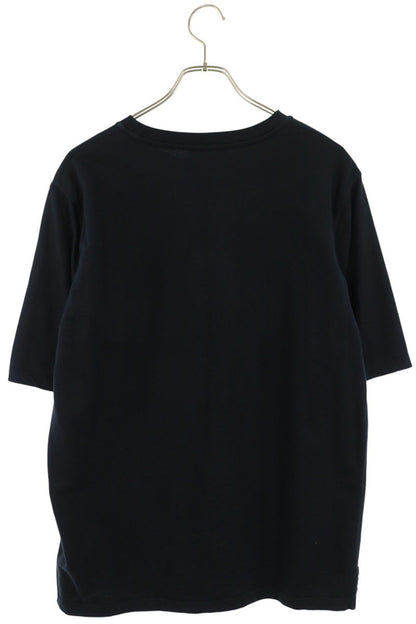 HERMES Horse Leather Patch Cotton T-Shirt Navy Size L
