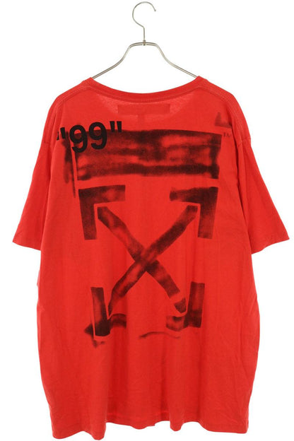 OFF-WHITE 19SS Stencil Back Arrow Print T-Shirt Size M