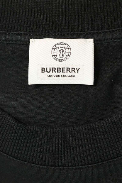 Burberry Front Logo Embroidered T-Shirt Black Size M