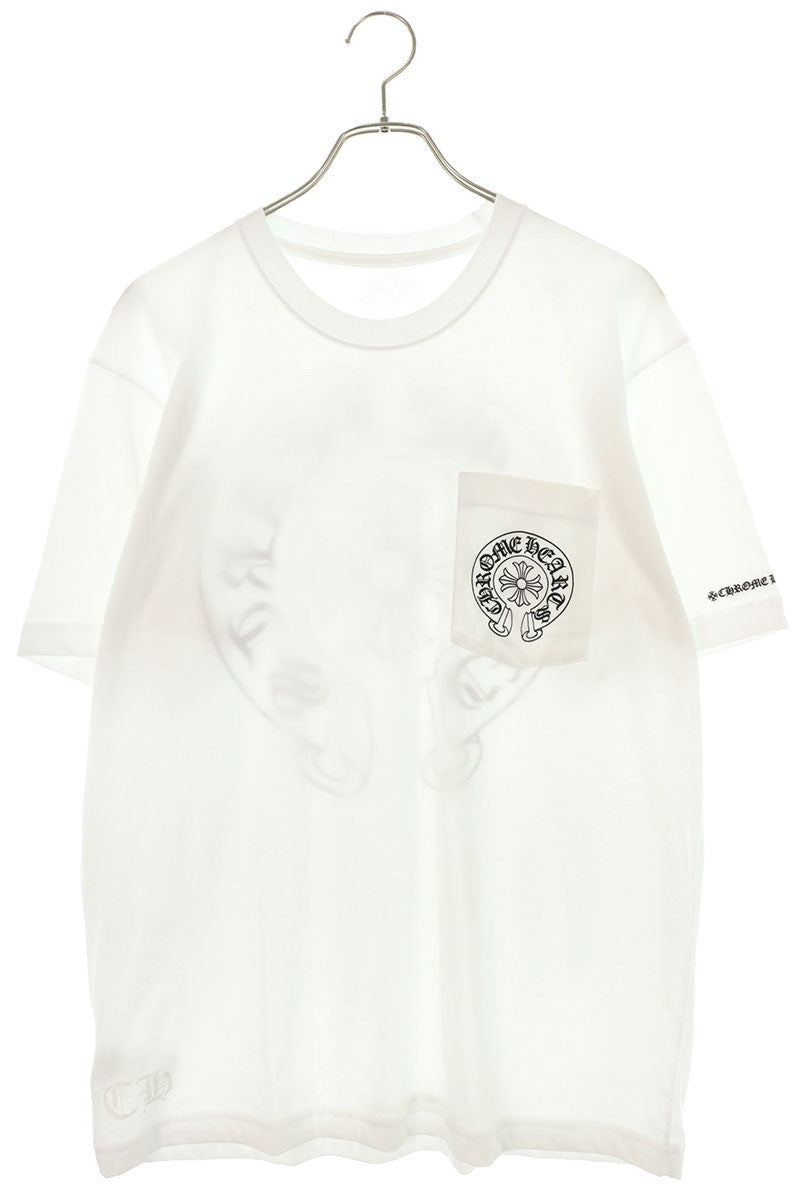 Chrome Hearts Back Horseshoe Print T-Shirt White Size L