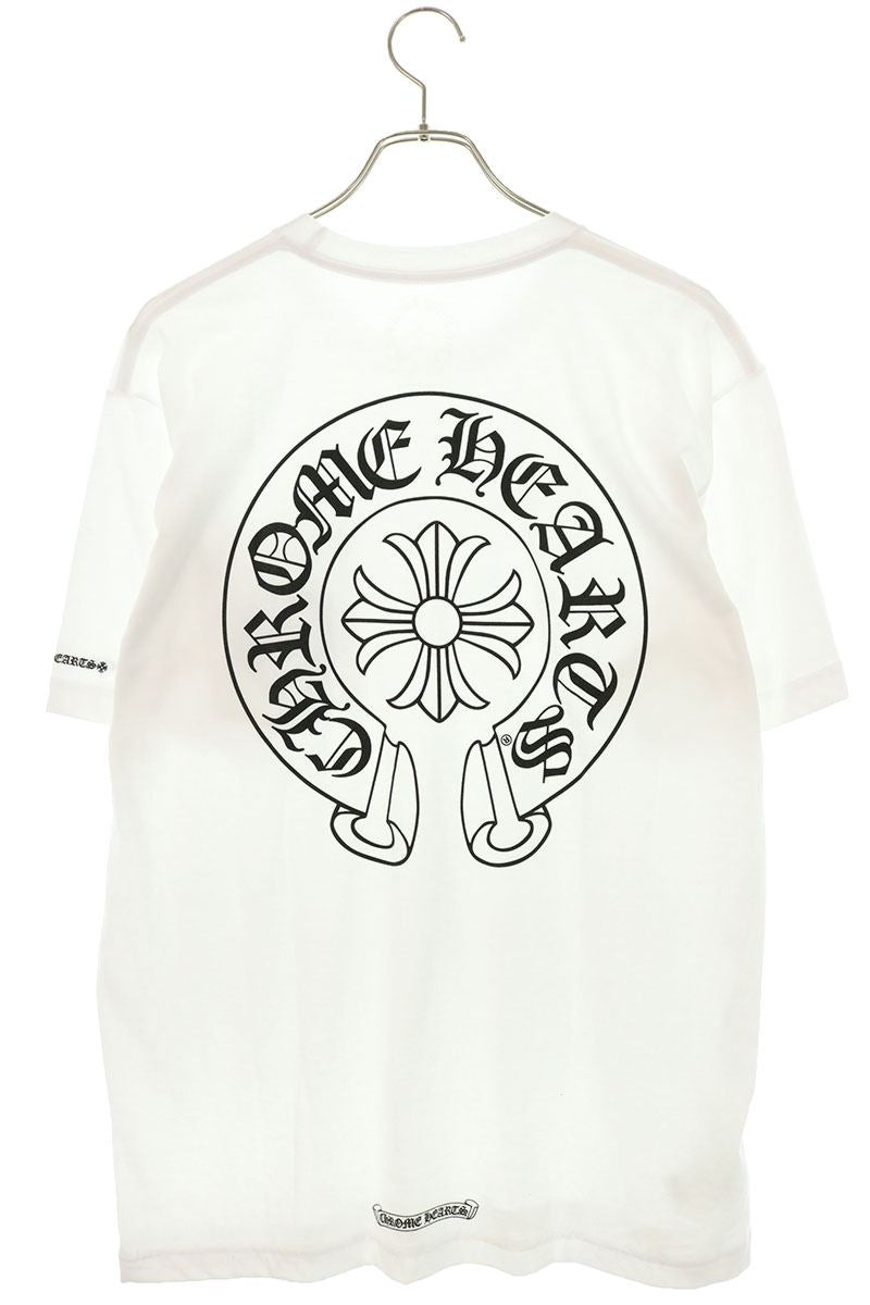 Chrome Hearts Back Horseshoe Print T-Shirt White Size L