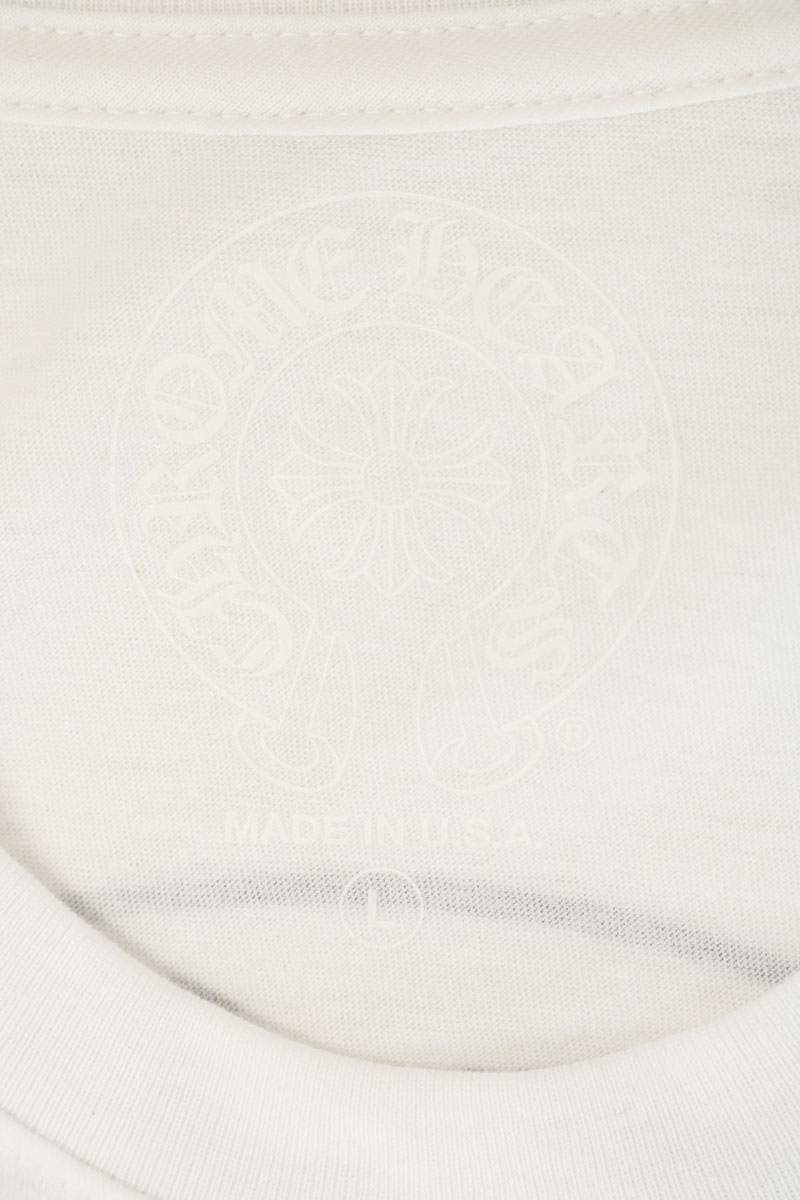 Chrome Hearts Back Horseshoe Print T-Shirt White Size L