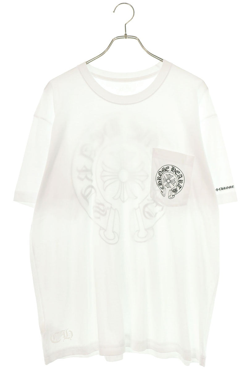 Chrome Hearts Back Horseshoe Print T-Shirt White Size XL