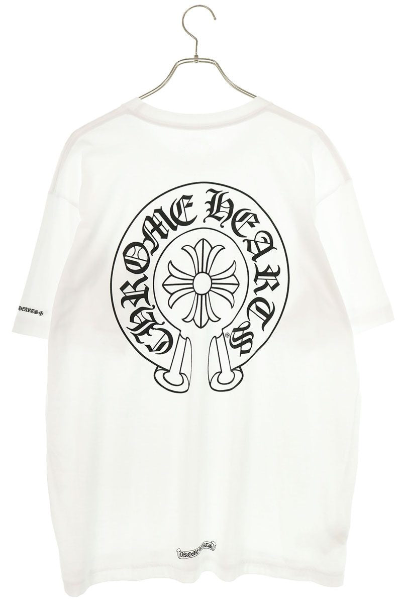 Chrome Hearts Back Horseshoe Print T-Shirt White Size XL