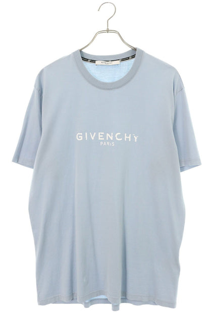 GIVENCHY Vintage Logo T-Shirt Light Blue Size XL