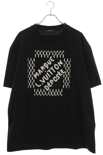 LOUISVUITTON 24SS Embroidered T-Shirt Black Size XXL
