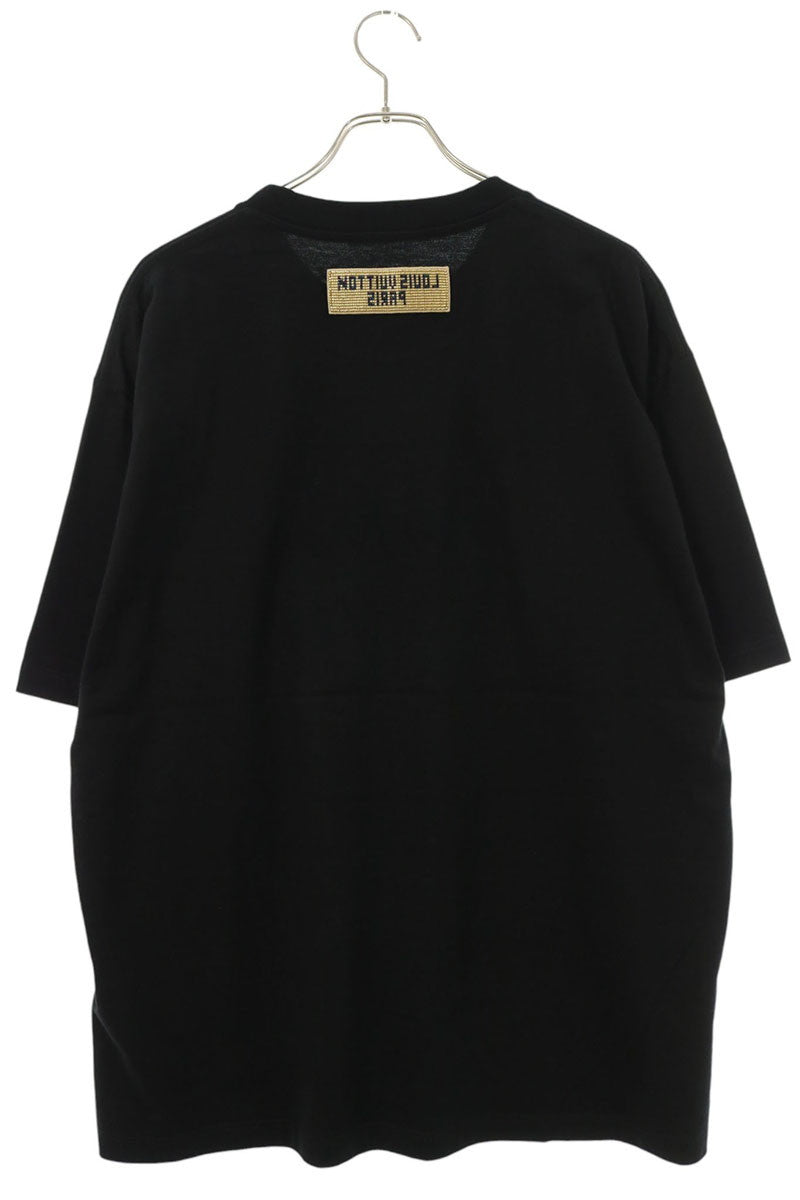 LOUISVUITTON 23AW Beaded Logo T-Shirt Black Size XXL