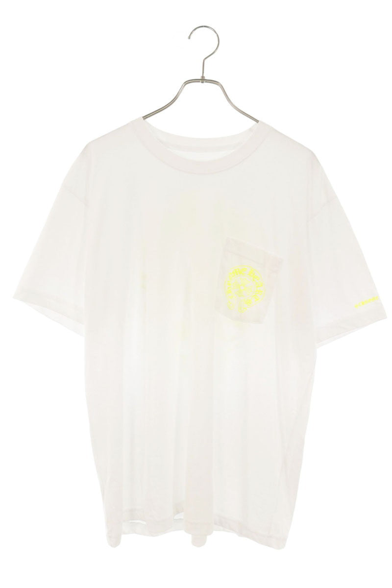 Chrome Hearts White Yellow Back Horseshoe T-Shirt Size XL