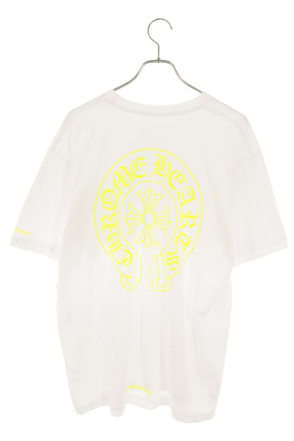 Chrome Hearts White Yellow Back Horseshoe T-Shirt Size XL