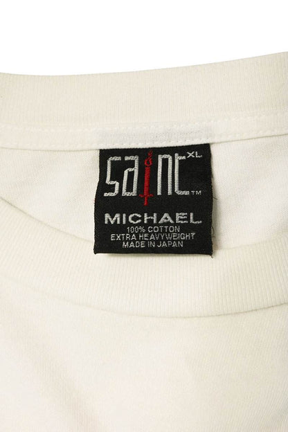 SAINT MICHAEL Girls Print Vintage T-Shirt White Size XL