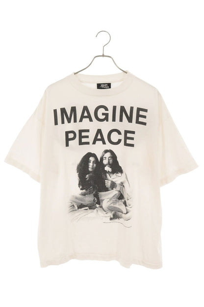 SAINT MICHAEL IMAGINE Peace Cotton T-Shirt White Size L