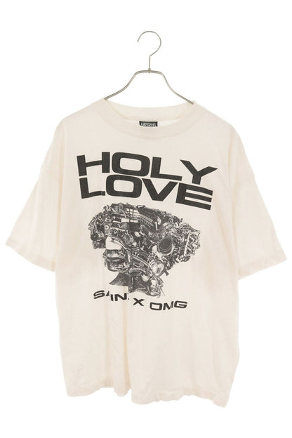 SAINT MICHAEL HOLY LOVE Cotton T-Shirt White Size L