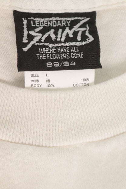 SAINT MICHAEL HOLY LOVE Cotton T-Shirt White Size L