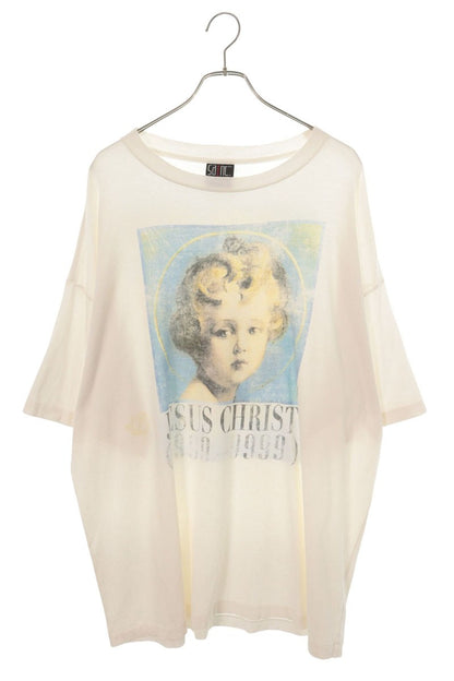 SAINT MICHAEL Maria Print Vintage T-Shirt White Size XL