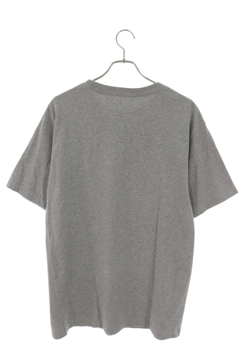 DIOR Logo Embroidered Cotton T-Shirt Gray Size M