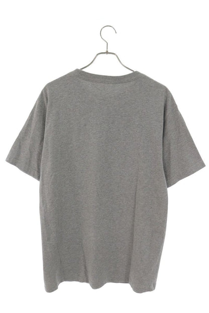 DIOR Logo Embroidered Cotton T-Shirt Gray Size M