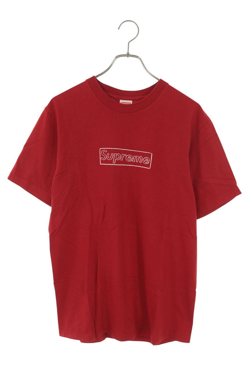 SUPREME KAWS Chalk Box Logo T-Shirt Red Size S