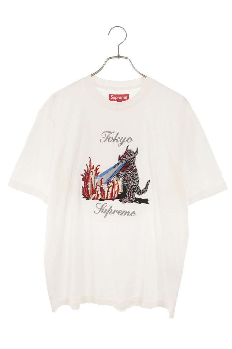 SUPREME Monster Embroidered T-Shirt White Size S