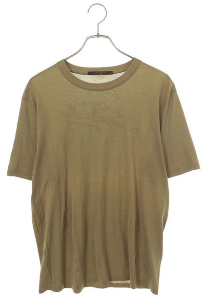 LOUISVUITTON Back Flocked Logo T-Shirt Khaki Size M