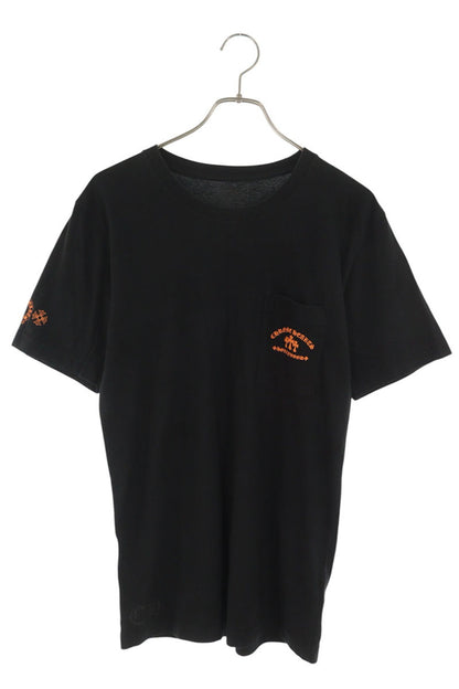 Chrome Hearts Cemetery Cross Print Tee Black/Orange Size M