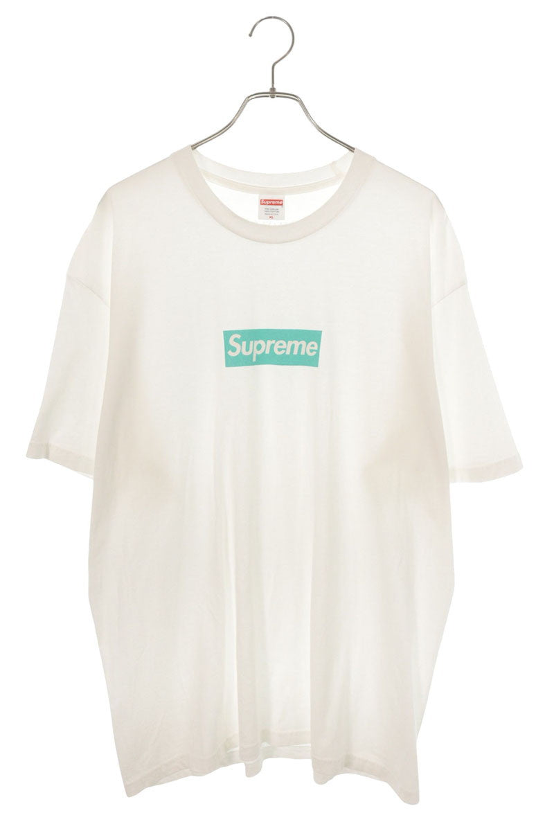 SUPREME x Tiffany Box Logo Tee White/Blue Size XL