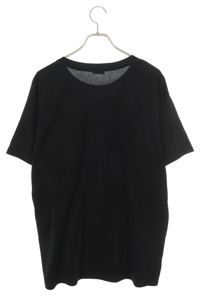 CELINE Rhinestone Logo T-Shirt Black Size L