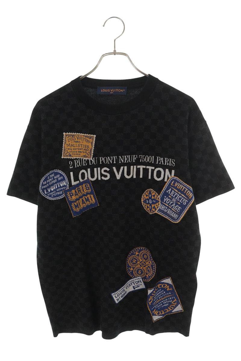 LOUISVUITTON Damier All-Over Knit Tee Multi Size XS