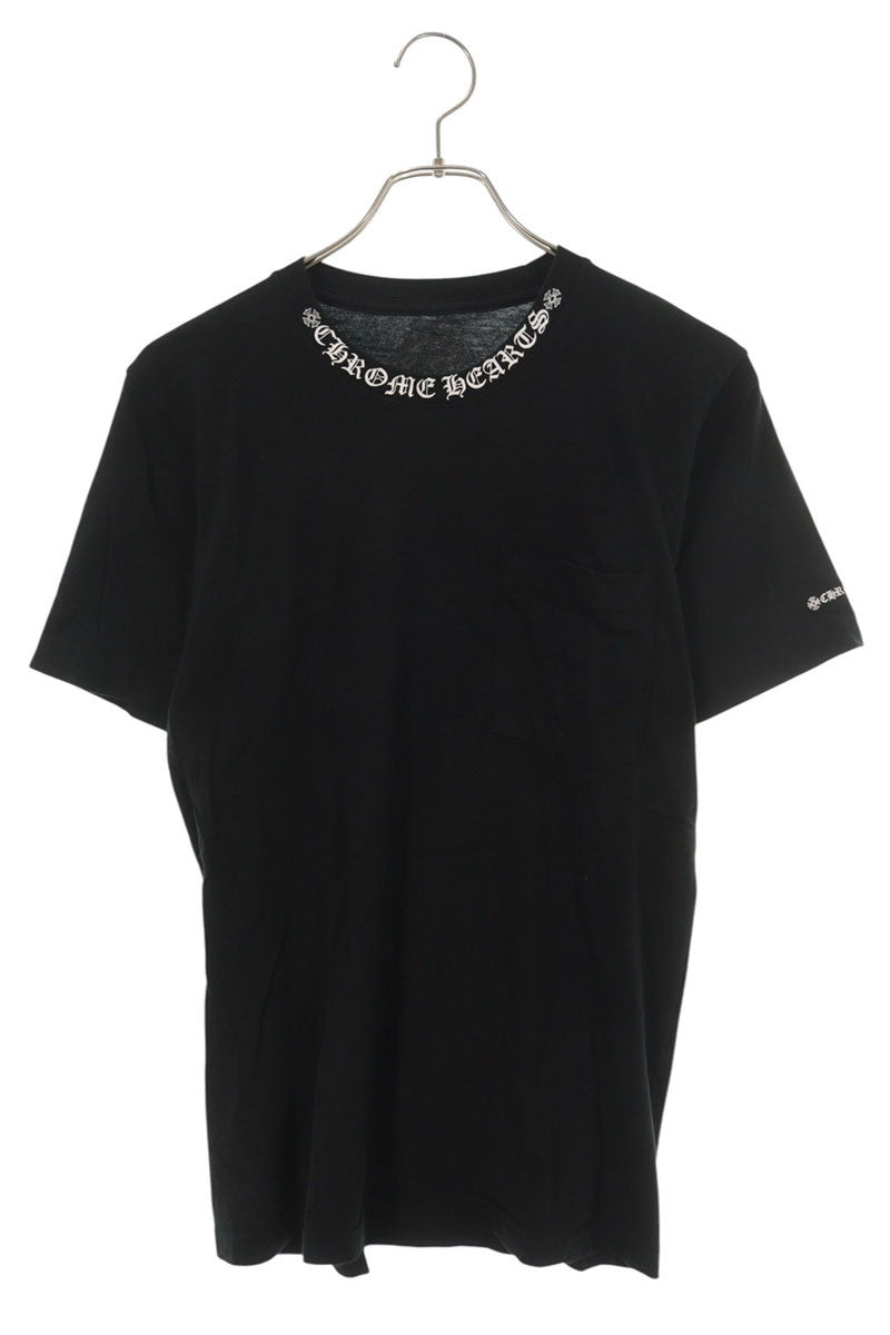 Chrome Hearts Neck Logo Print Tee Black Size S