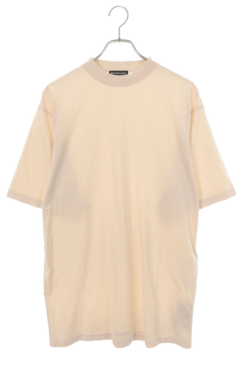BALENCIAGA 22SS Back Hem Logo T-Shirt Beige Size 2