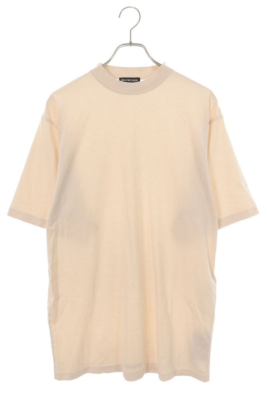 BALENCIAGA 22SS Back Hem Logo T-Shirt Beige Size 2
