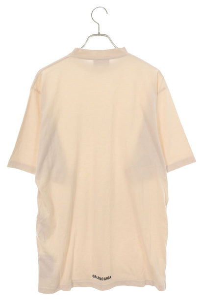 BALENCIAGA 22SS Back Hem Logo T-Shirt Beige Size 2