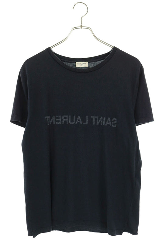 SAINT LAURENT PARIS Inverted Logo T-Shirt Black Size M