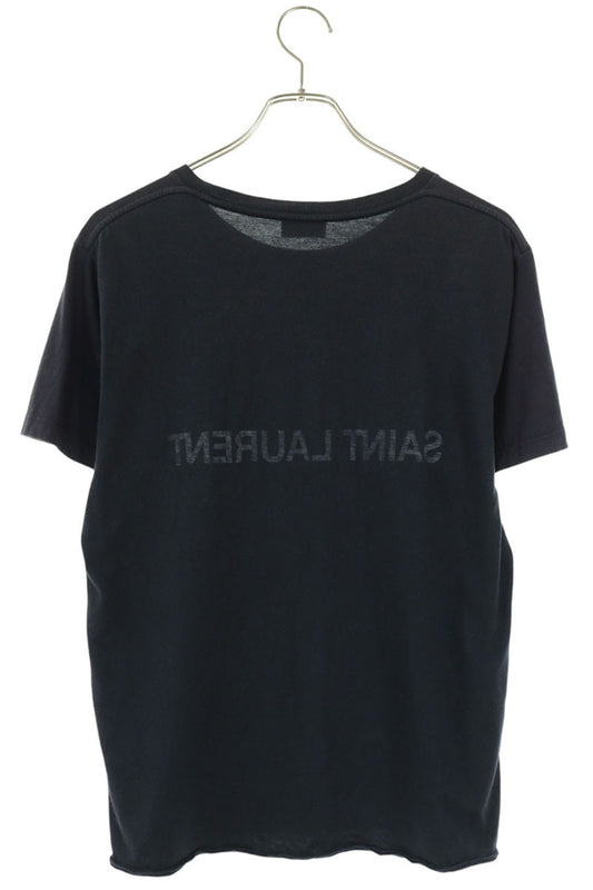 SAINT LAURENT PARIS Inverted Logo T-Shirt Black Size M