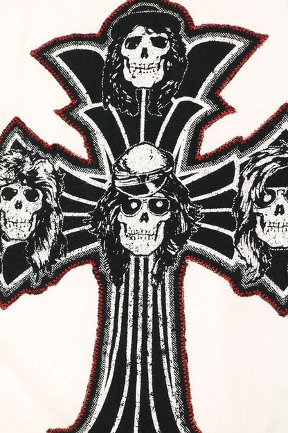 Chrome Hearts Guns N' Roses Skull Cross Tee White Size S