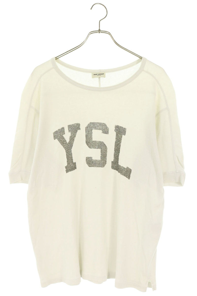 SAINT LAURENT PARIS YSL Vintage Logo T-Shirt White Size M
