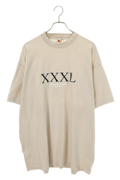 BALENCIAGA Logo Embroidery Cotton T-Shirt Size 3