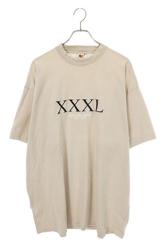 BALENCIAGA Logo Embroidery Cotton T-Shirt Size 3