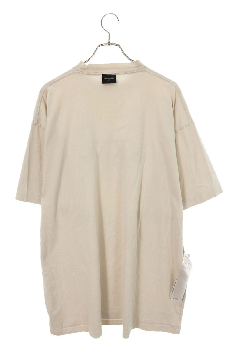 BALENCIAGA Logo Embroidery Cotton T-Shirt Size 3
