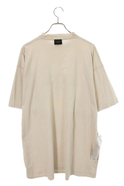 BALENCIAGA Logo Embroidery Cotton T-Shirt Size 3