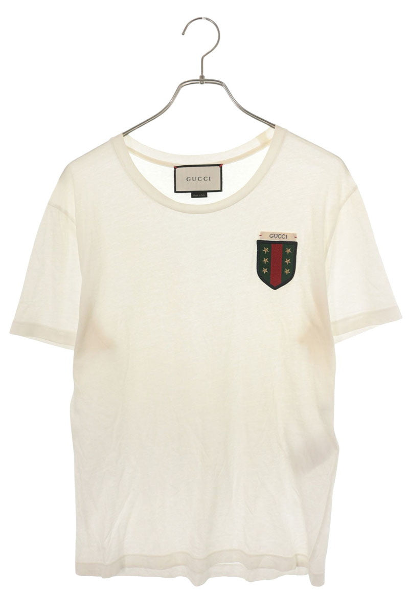 GUCCI Emblem Logo T-Shirt White Size XS