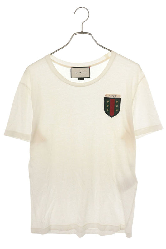 GUCCI Emblem Logo T-Shirt White Size XS