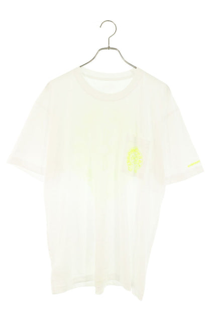 Chrome Hearts Back Horseshoe Print White Yellow T-Shirt Size XL
