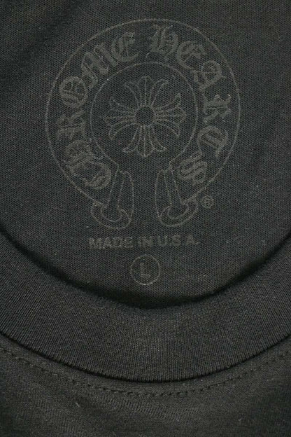 Chrome Hearts Back Horseshoe Print Black Yellow T-Shirt Size L