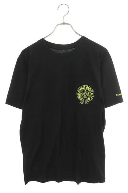 Chrome Hearts Back Horseshoe Print Black Yellow T-Shirt Size M