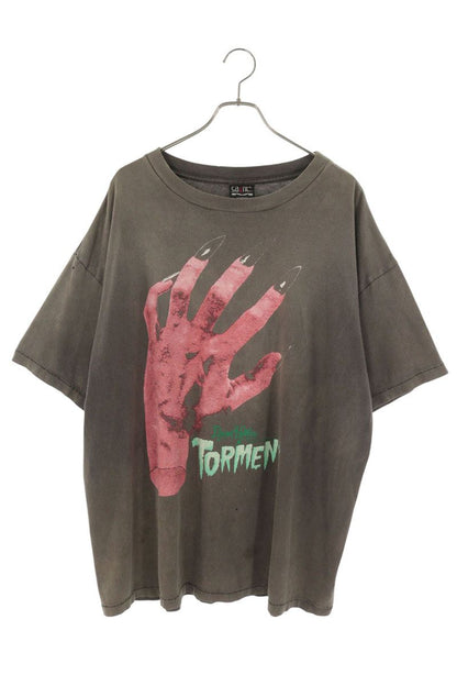 SAINT MICHAEL Hand Print Vintage T-Shirt Grey Size XXL